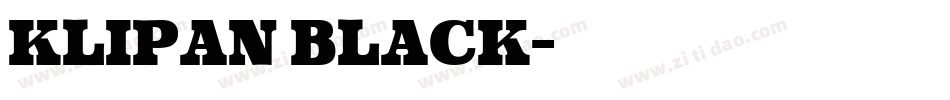 Klipan Black字体转换
